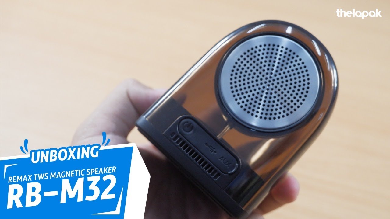 Unboxing Speaker Bluetooth Remax TWS Magnetic Speaker RB-M32 | Thelapak Online
