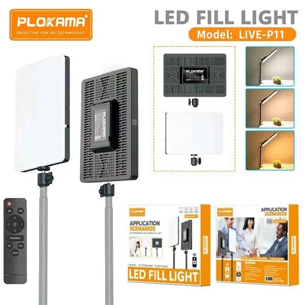 PLOKAMA LIVE-P11 LED Fill Light Panel Video Light@ido.lk