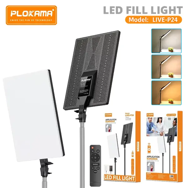 Plokama Live P24 LED Video Light Panel@ido.lk