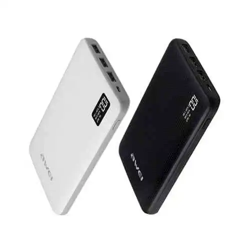 Awei P56K 30000mAh Power Bank Battery 3 USB Port LCD Digital Display Fast Charge
