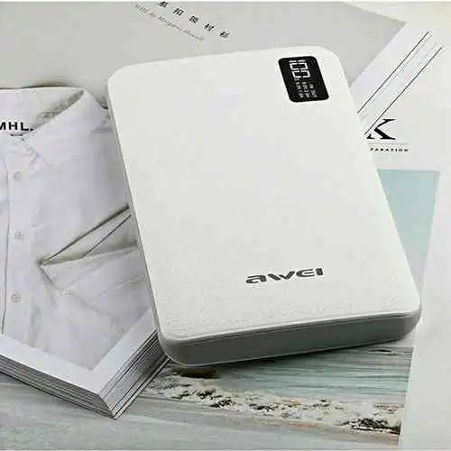Awei P56K 30000mAh Power Bank Battery 3 USB Port LCD Digital Display Fast Charge - Image 5
