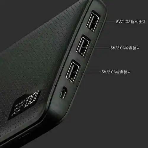 Awei P56K 30000mAh Power Bank Battery 3 USB Port LCD Digital Display Fast Charge - Image 4