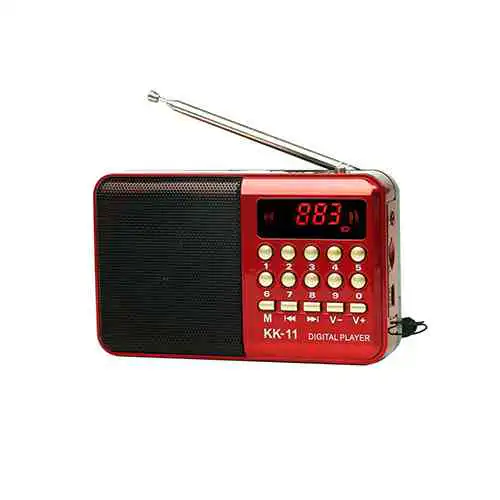 JOC Rechargeable USB and microSD Slot Mini FM Radio - Image 4