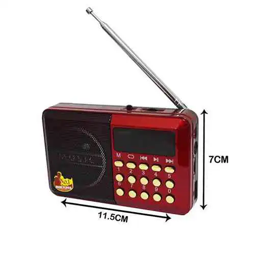 JOC Rechargeable USB and microSD Slot Mini FM Radio - Image 2