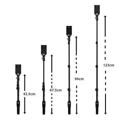 Yunteng YT 1288 Bluetooth Selfie Stick - Black, with Remote - Image 6