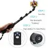 Yunteng YT Bluetooth Selfie Stick Black with Remote @ido.lk x