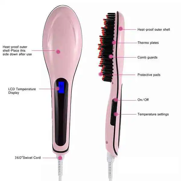 Fast Hair Straightener Brush