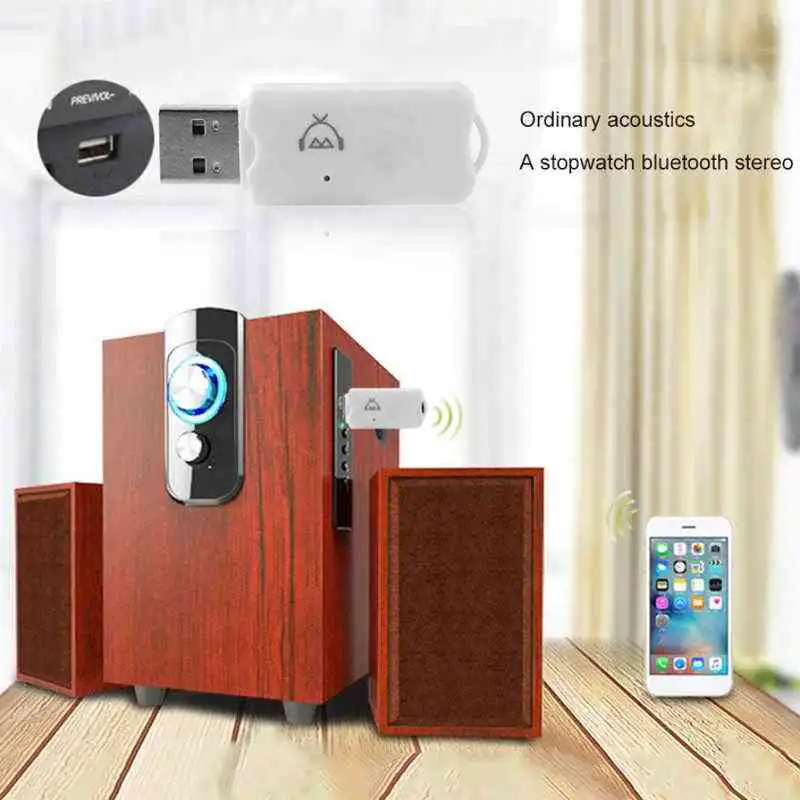 Binful Professional USB Bluetooth Stereo Audio Music Wireless Receiver Adapter for Car Home Speaker Support Handsfree Function