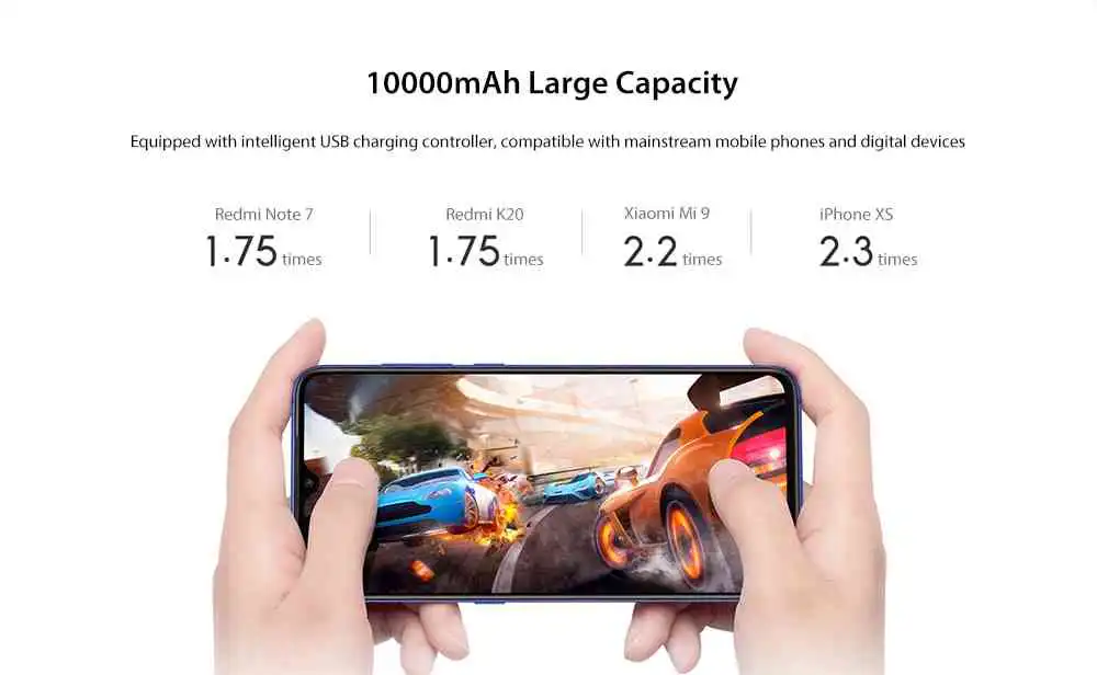 Xiaomi PB100LZM Redmi Power Bank 10000mAh Dual Input / Output Ports / 18W Charging Standard Version- White