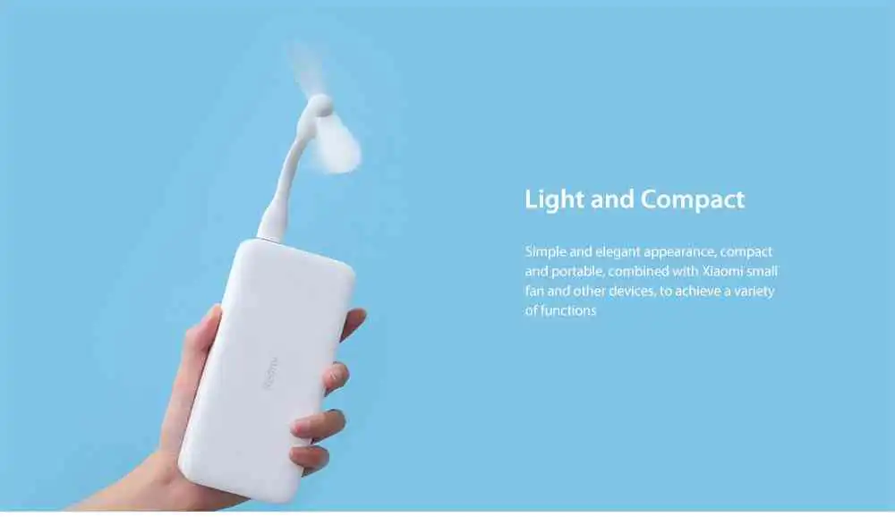 Xiaomi PB100LZM Redmi Power Bank 10000mAh Dual Input / Output Ports / 18W Charging Standard Version- White
