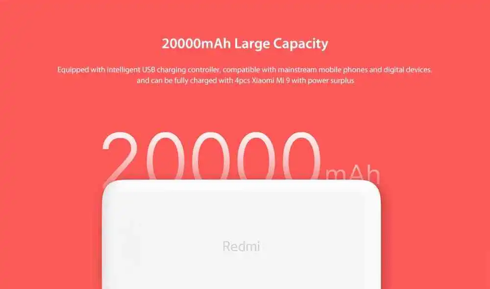 Xiaomi Redmi 20000mAh 18W QC3.0 Fast Charging Version Power Bank for Samsung Xiaomi Redmi Note 7 for iPhone Xiaomi Redmi 20000mAh 18W QC3.0 Fast Charging Version Power Bank for Samsung Xiaomi Redmi Note 7 for iPhone
