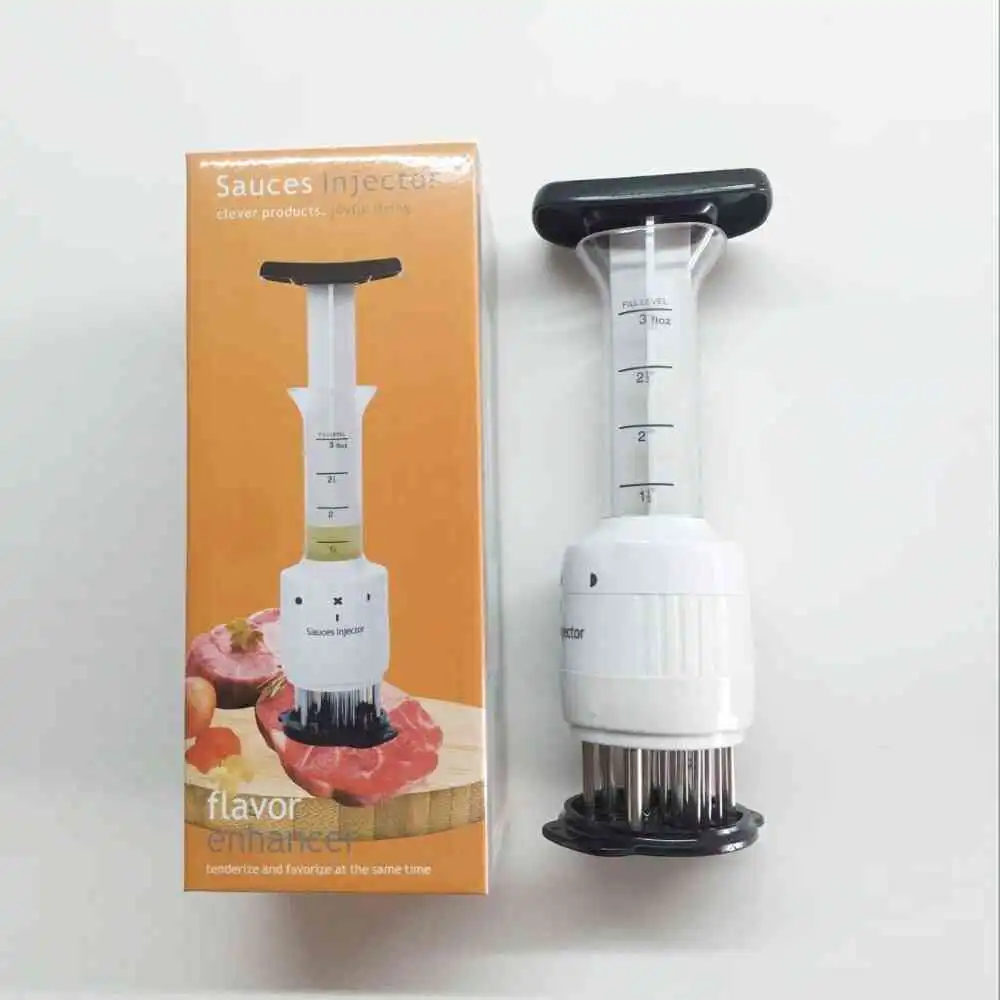 Multi-Function Meat Injector Needle Meat Tenderizer Needle Marinade Flavor Syringe Steaks Sauces Household Kitchen Cooking Tool 1