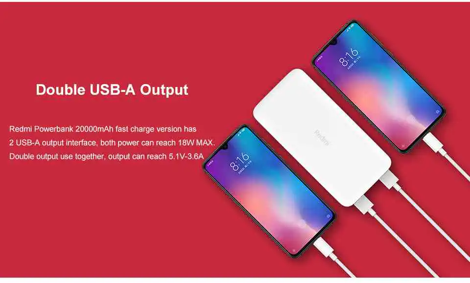 Xiaomi Redmi 20000mAh 18W QC3.0 Fast Charging Version Power Bank for Samsung Xiaomi Redmi Note 7 for iPhone Xiaomi Redmi 20000mAh 18W QC3.0 Fast Charging Version Power Bank for Samsung Xiaomi Redmi Note 7 for iPhone