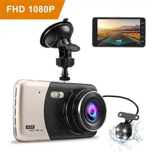 Car DVR Camera Dual Lens Full HD 1080P 4 Inch