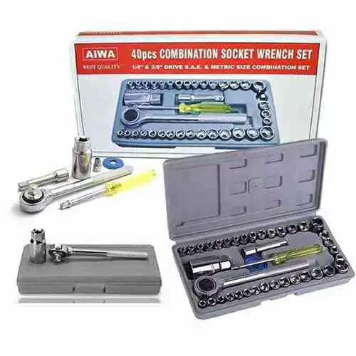 AIWA 40 Piece Combination Socket Wrench Set