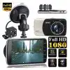 Car DVR Camera Dual Lens Full HD 1080P 4 Inch