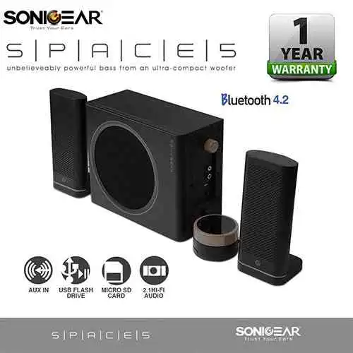 SONICGEAR SPACE 5 Bluetooth Hi-Fi 2.1 Speaker System
