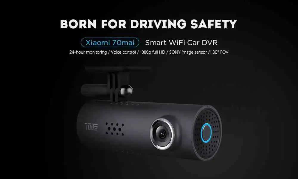 Xiaomi 70mai Dash Cam Smart WiFi Car DVR International Version 1080P 130 Degree Wide Angle- Midnight Xiaomi 70mai Dash Cam Smart WiFi Car DVR International Version 1080P 130 Degree Wide Angle- Midnight
