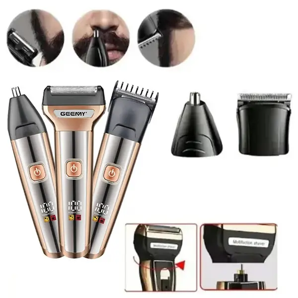 Gemmy GM8075 3in1 Rechargeable Trimmer and Shaver @ido.lk