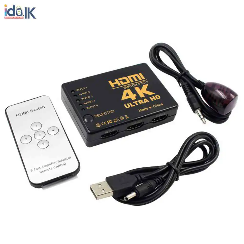 5 Port 4K HDMI Switcher Switch