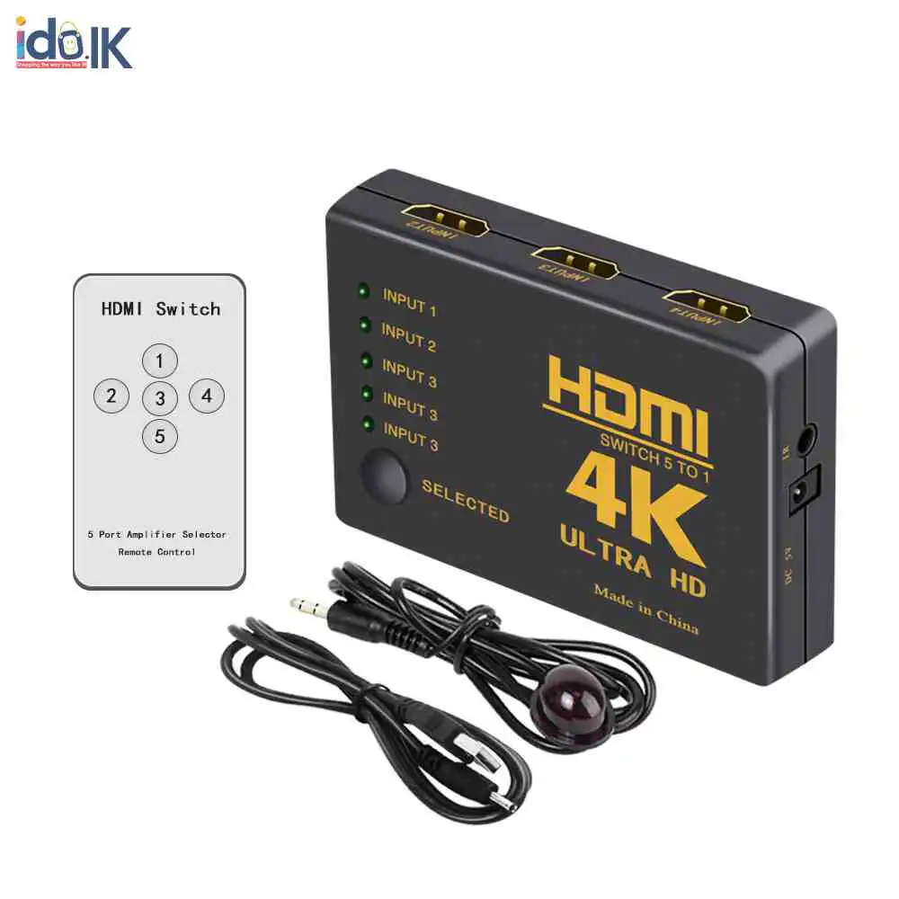 5 Port 4K HDMI Switcher Switch
