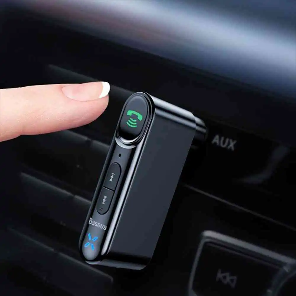 Baseus Qiyin AUX Car Bluetooth Receiver Black x