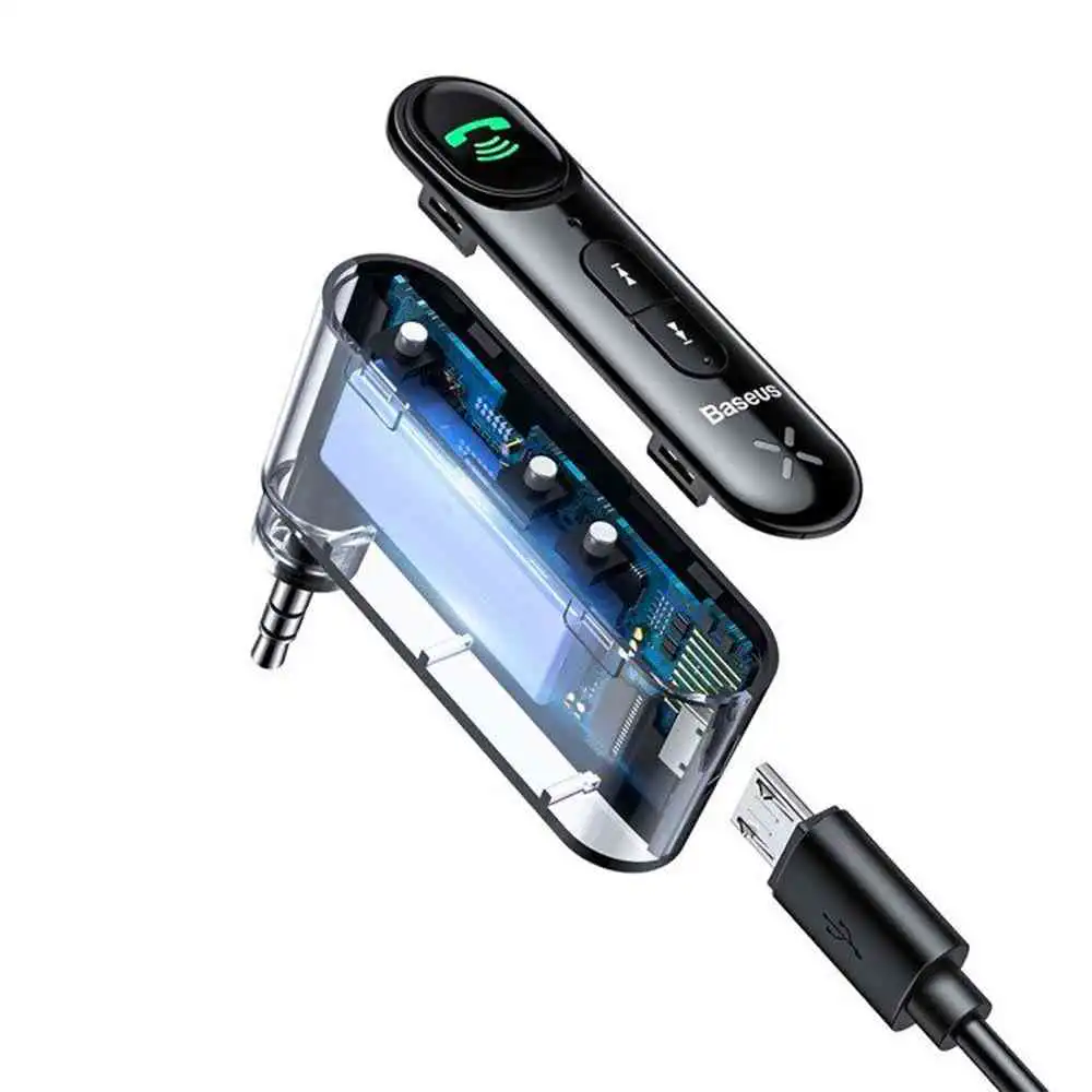 Baseus Qiyin AUX Car Bluetooth Receiver Black x