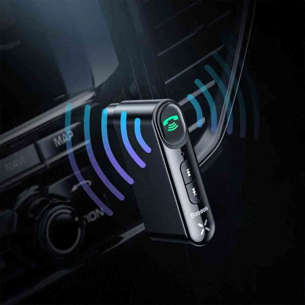 Baseus Qiyin AUX Car Bluetooth Receiver Black x