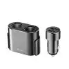 Baseus Car Cigarette Lighter Socket Splitter 12V-24V Dual USB Car Charger