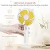 Portable Rechargeable Mini Hand Held Fan with Stand Holder