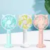Portable Rechargeable Mini Hand Held Fan with Stand Holder