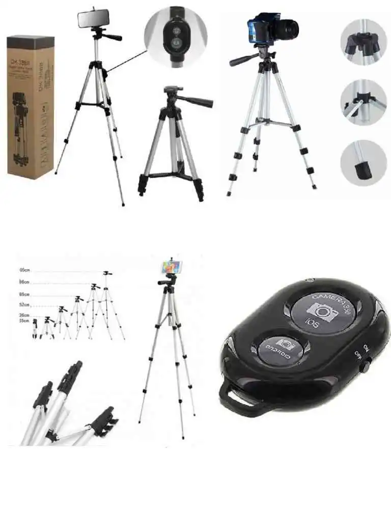 Штатив для камеры и телефона Tripod DK-3888 с Bluetooth кнопкой Tripod 10726432 в интернет-магазине Wildberries.ru