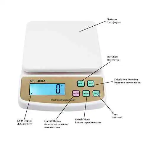 10Kg Digital Kitchen Scale SF400A