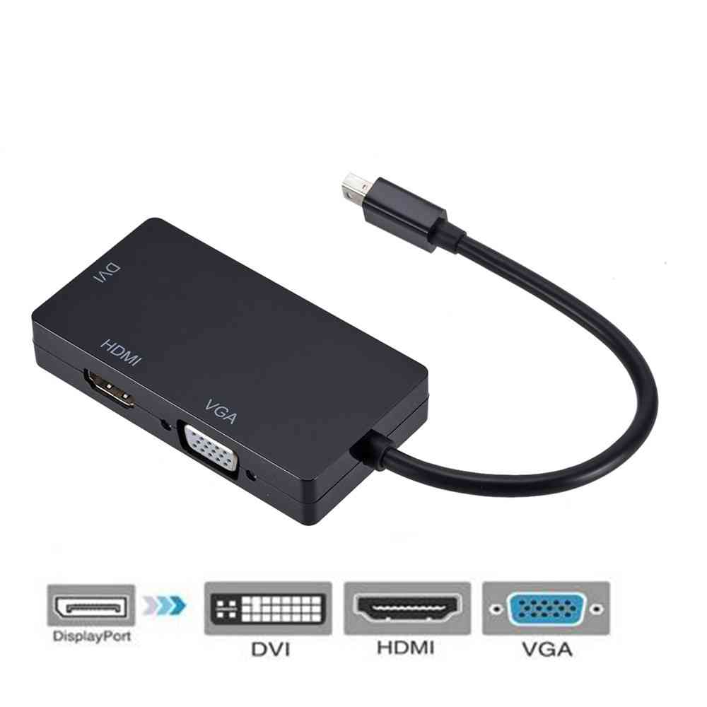 Mini Displayport Male To DVI HDMI VGA 7