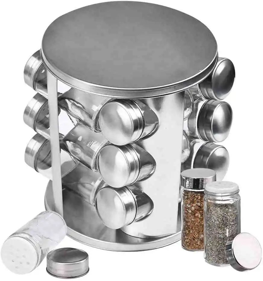 Stainless Steel Spice Rack 12pcs
