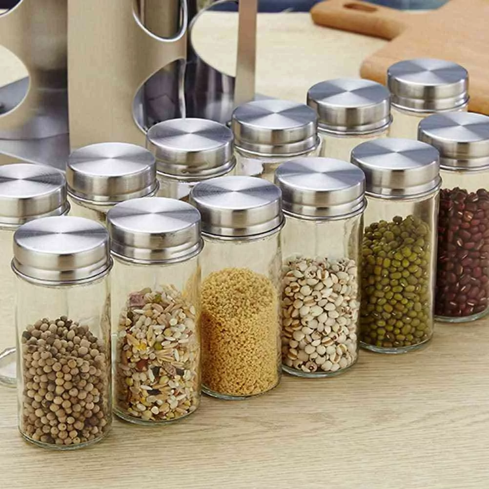 Steel Spice Rack Storing glass Jar sri lanka