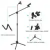 Microphone Stand With Phone Holder