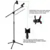 Microphone Stand With Phone Holder