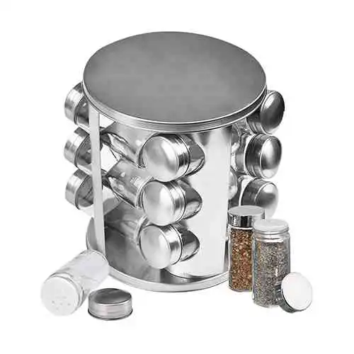 Stainless Steel Spice Rack 12pcs - Image 6