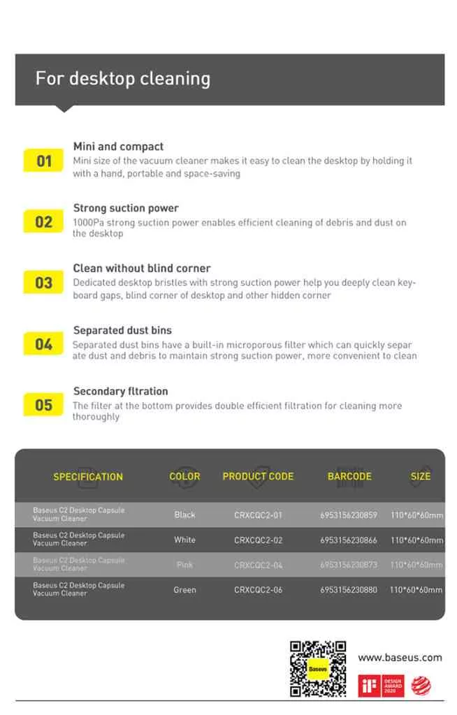 Baseus Mini Vacuum Cleaner