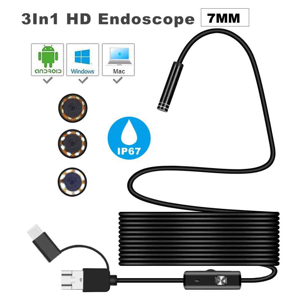 Endoscope Camera 3 in 1 For Android and PC