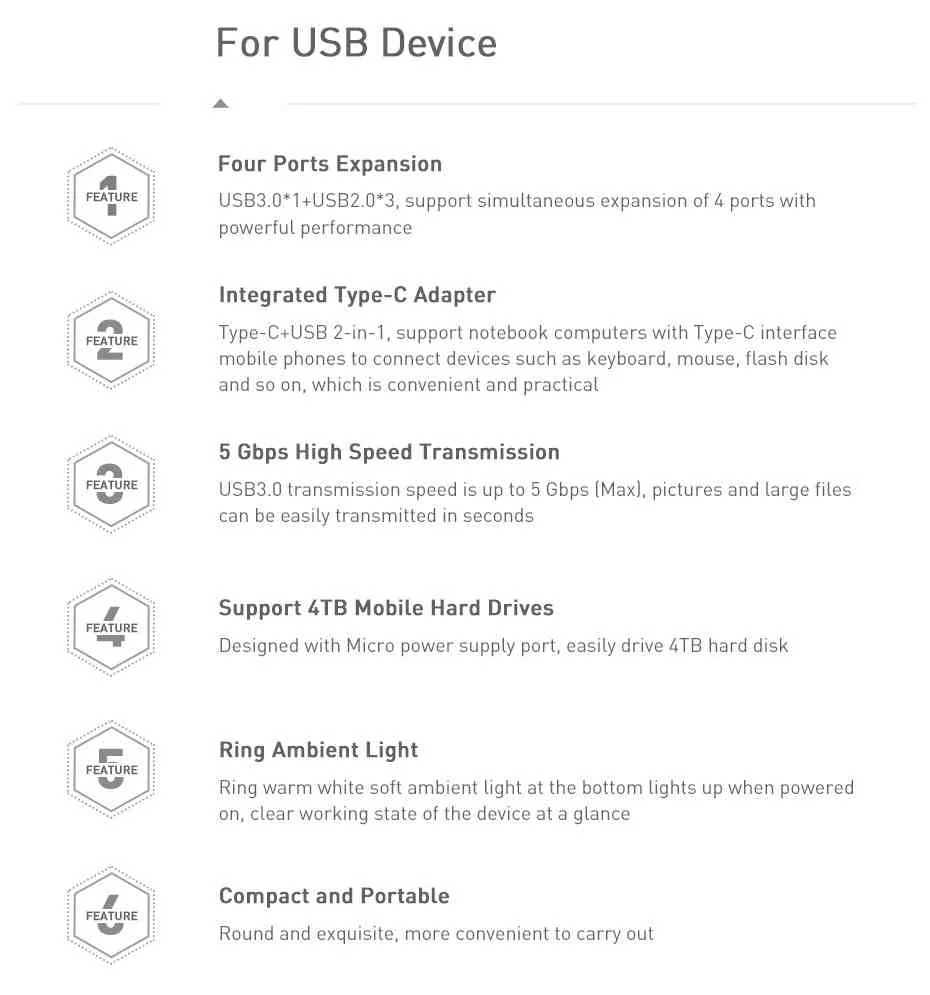 Baseus USB HUB C HUB to Multi USB 3.0 1M