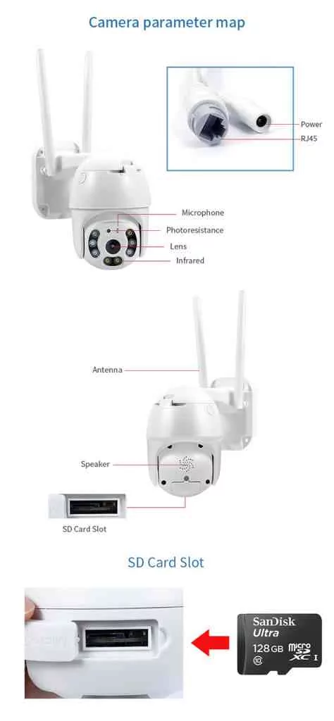 HD 1080P wifi ip camera outdoor waterproof dome wireless network cctv security camera support two way audio