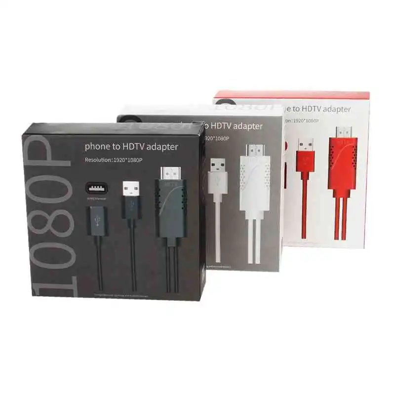 USB Male + USB 2.0 Female to HDMI Phone to HDTV Adapter Cable, For iPhone / Galaxy / Huawei / Xiaomi / LG / LeTV / Google and Other Smart Phones (Black) USB Male + USB 2.0 Female to HDMI Phone to HDTV Adapter Cable, For iPhone / Galaxy / Huawei / Xiaomi / LG / LeTV / Google and Other Smart Phones (Black)