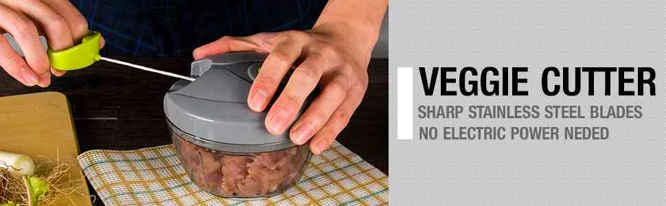 Buy Home Puff HP-Mini-CHPR Vegetable Chopper with 3 Stainless Steel Blade, Green Online at Low Prices in India - Amazon.in