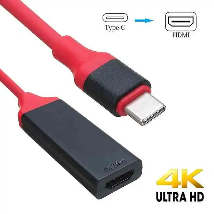 product_image_name-Generic-USB Type C Male To Female HDMI Cable Adapter HDTV For Samsu-1