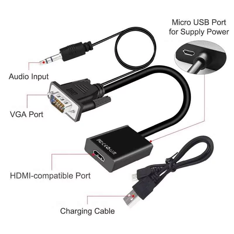 VGA to HDMI Converter Cable