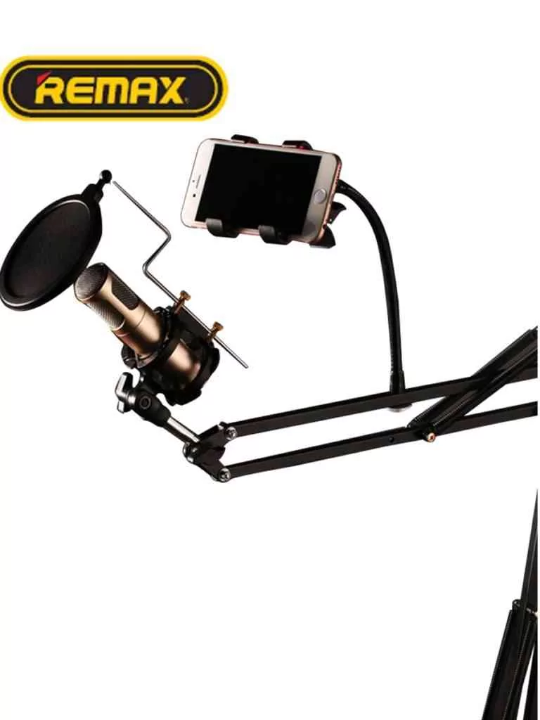 Remax CK100 Mobile Recording Studio Microphone and Smartphone Lazypod Stand  - Black: Buy Online at Best Prices in Bangladesh | Daraz.com.bd