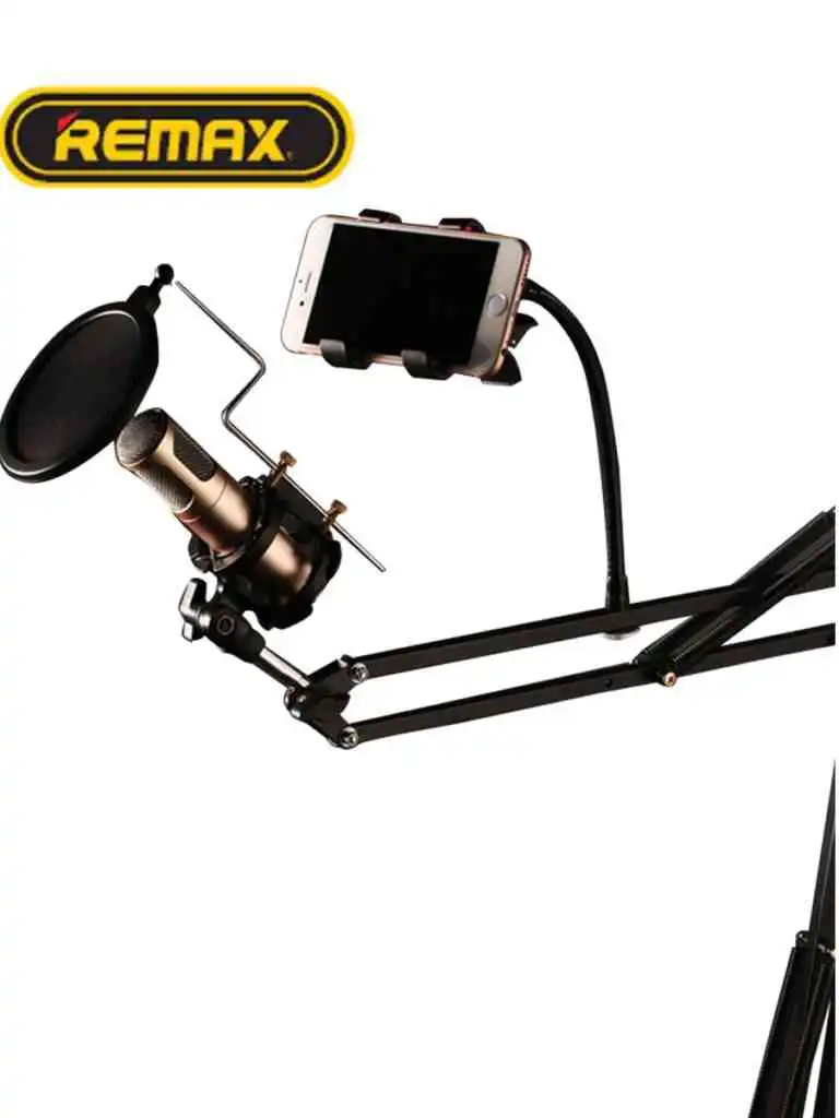 Remax CK100 Mobile Recording Studio Microphone and Smartphone Lazypod Stand - Black: Buy Online at Best Prices in Bangladesh | Daraz.com.bd