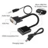 VGA to HDMI Converter Cable with Audio Support 1080P